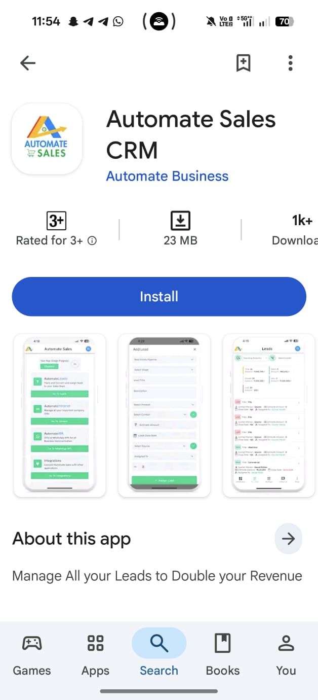 Automate Sales CRM app on Google Play